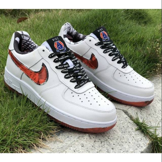 Jual Nike Air Force 1 Low 07 LV8 Only Once White Multicolor Orange For Man Premium Original Shopee Indonesia