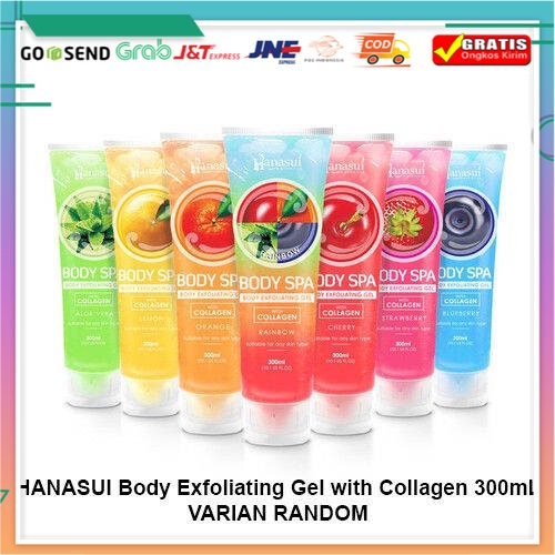 Jual HANASUI Body Exfoliating Gel With Collagen 300mL Halal Original ...