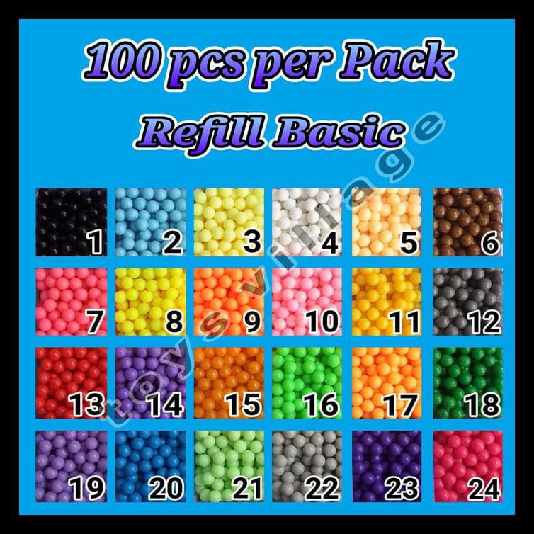 Jual ORI AQUABEADS / AQUABEAD / ISI ULANG AQUA BEADS REFILL PACK / BEADOS -  Kota Surabaya - Hardhanalfandi