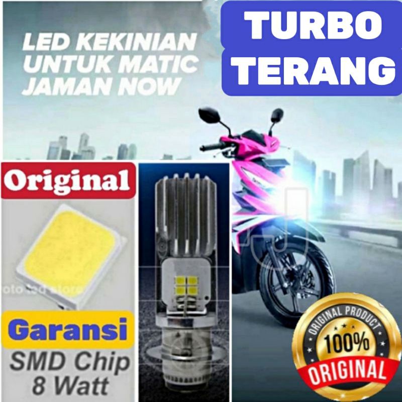 Jual Lampu LED motor depan matic bebek TURBO TERANG untuk semua motor