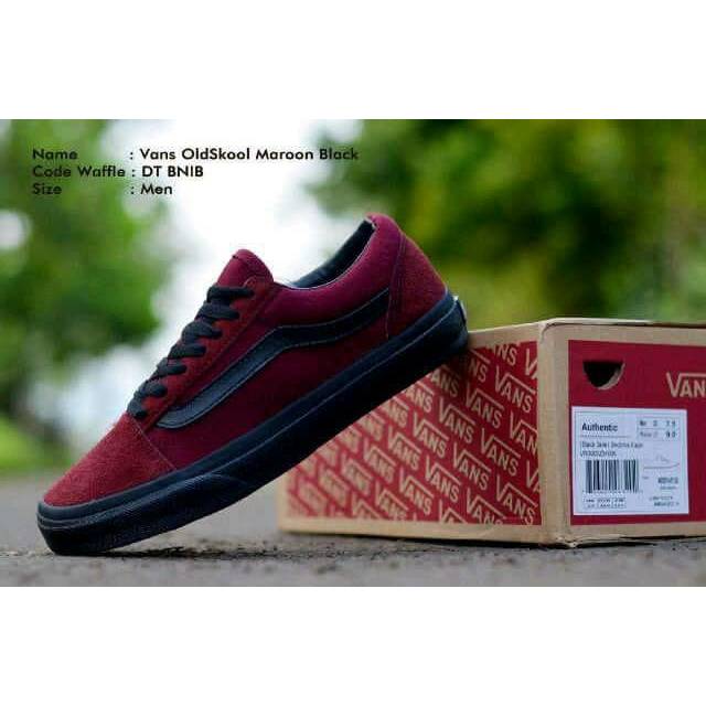 Vans maroon outlet black