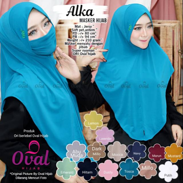 Jual Hijab maskee niqab alka original oval hijab , hijab niqab cadar ...