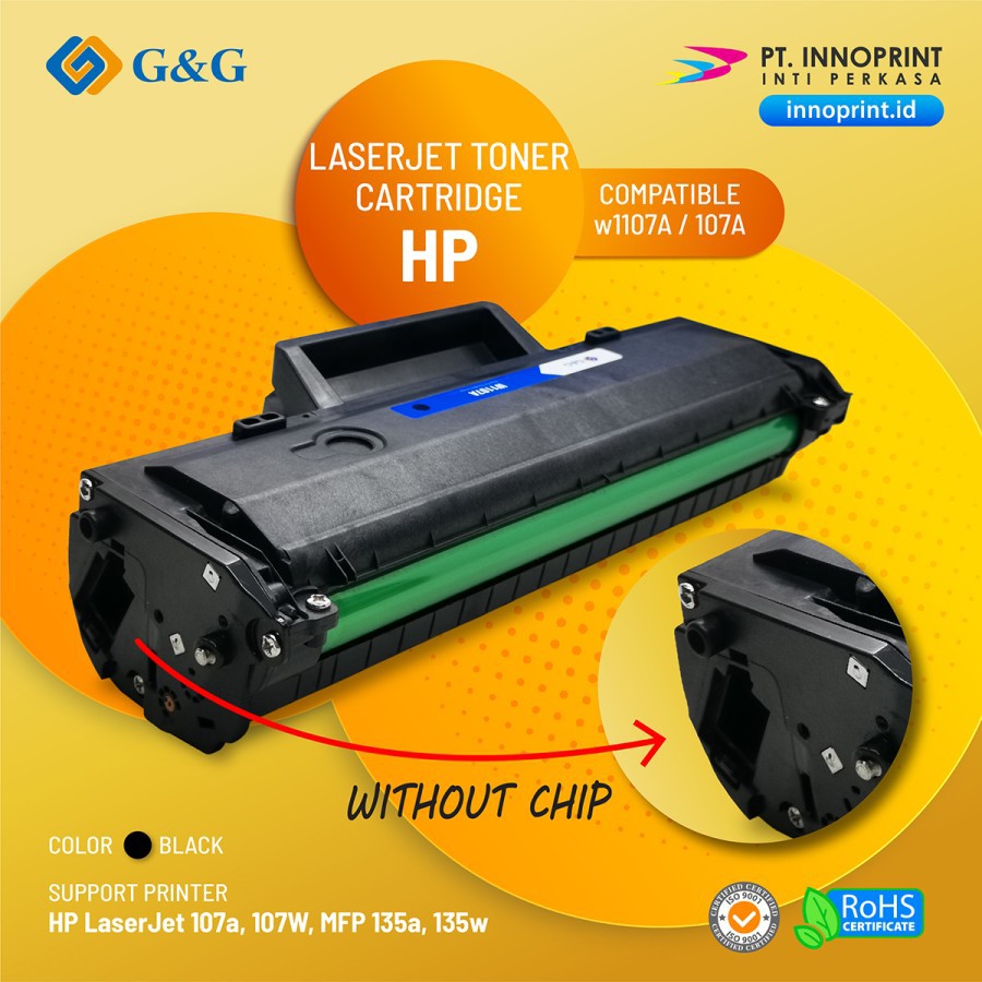 Jual Toner Cartridge Compatible 107A NO CHIP Support HP 107A, 135A ...