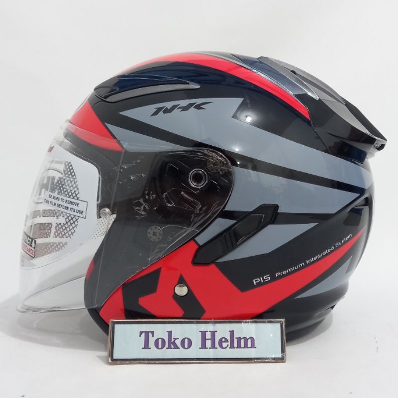 Jual Helm NHK halfface double visor NHK R1 motif XINOID/NAPOLEON/NEMA ...