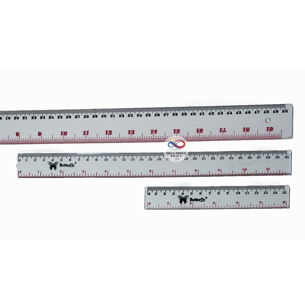 Jual Butterfly Ruler Penggaris Plastik Acrylic 30 cm | Shopee Indonesia