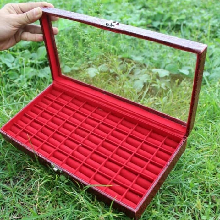 Jual Produk Terbaru - Kotak Box Batu Cincin Isi 50 Tutup Kaca Elegan ...