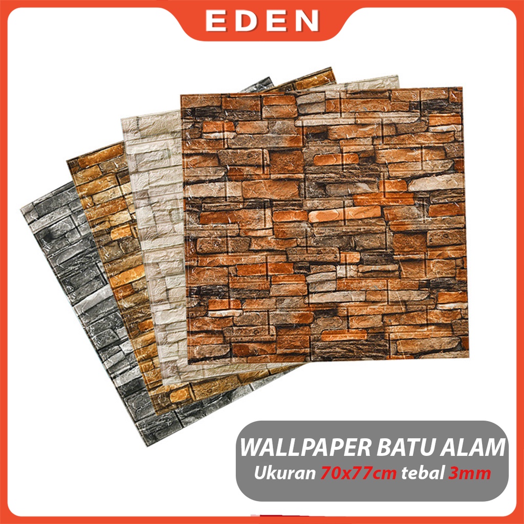 Jual Wallpaper Dinding Foam Motif Batu Alam 3D Stiker | Shopee Indonesia