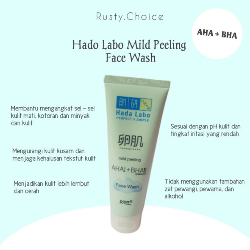 Jual HADA LABO Tamagohada Mild Peeling AHA+BHA Face Wash 100gr Shopee