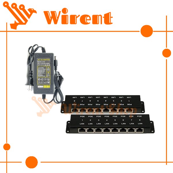 Jual Paket POE Injector 8 Port + Switching Adaptor 24V 3A | Pasif POE ...
