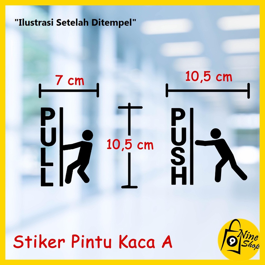 Jual Stiker Cutting Tanda Pintu Kaca Push Pull Geser Sign Door Sticker Shopee Indonesia