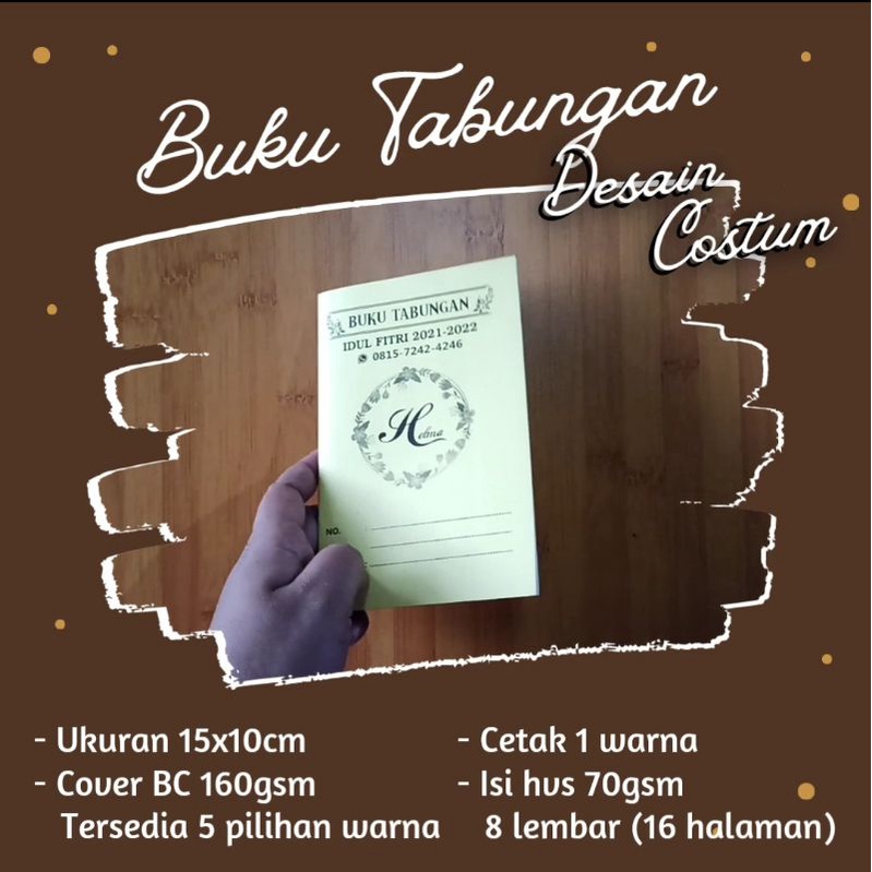 Jual Buku Tabungan Costum Desain Shopee Indonesia