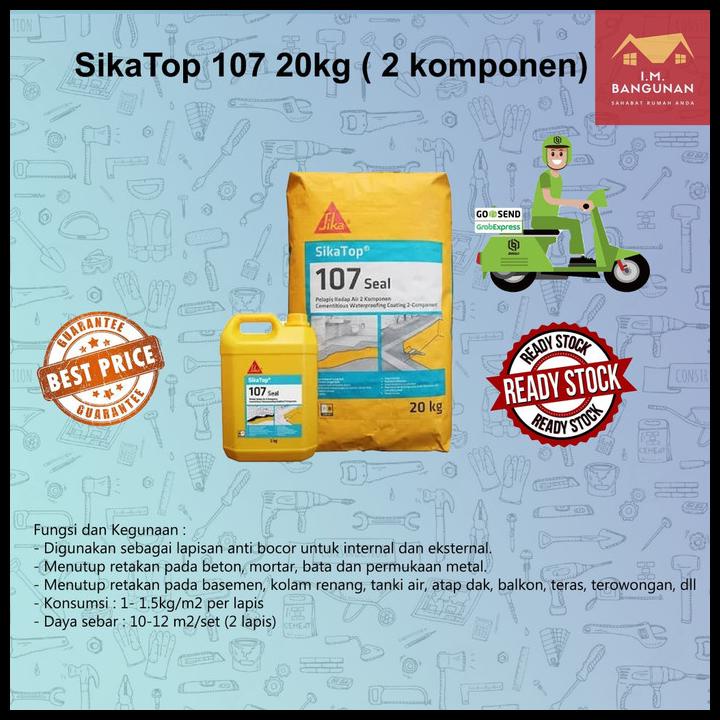 Jual Sika Top 107 Seal 20Kg Waterproofing 2 Komponen (Gojek/Grab ...