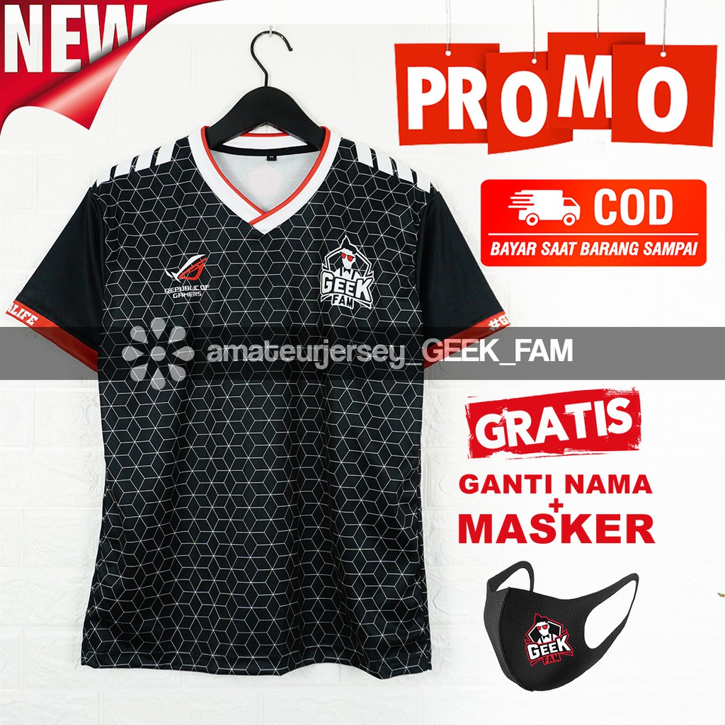 Jersey GEEK FAM TERBARU 2021 Free Nickname dan Masker