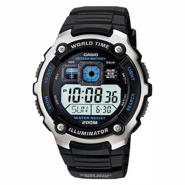 Jual Casio AE2000W1A Original World Time Alarm Watch Illuminator AE