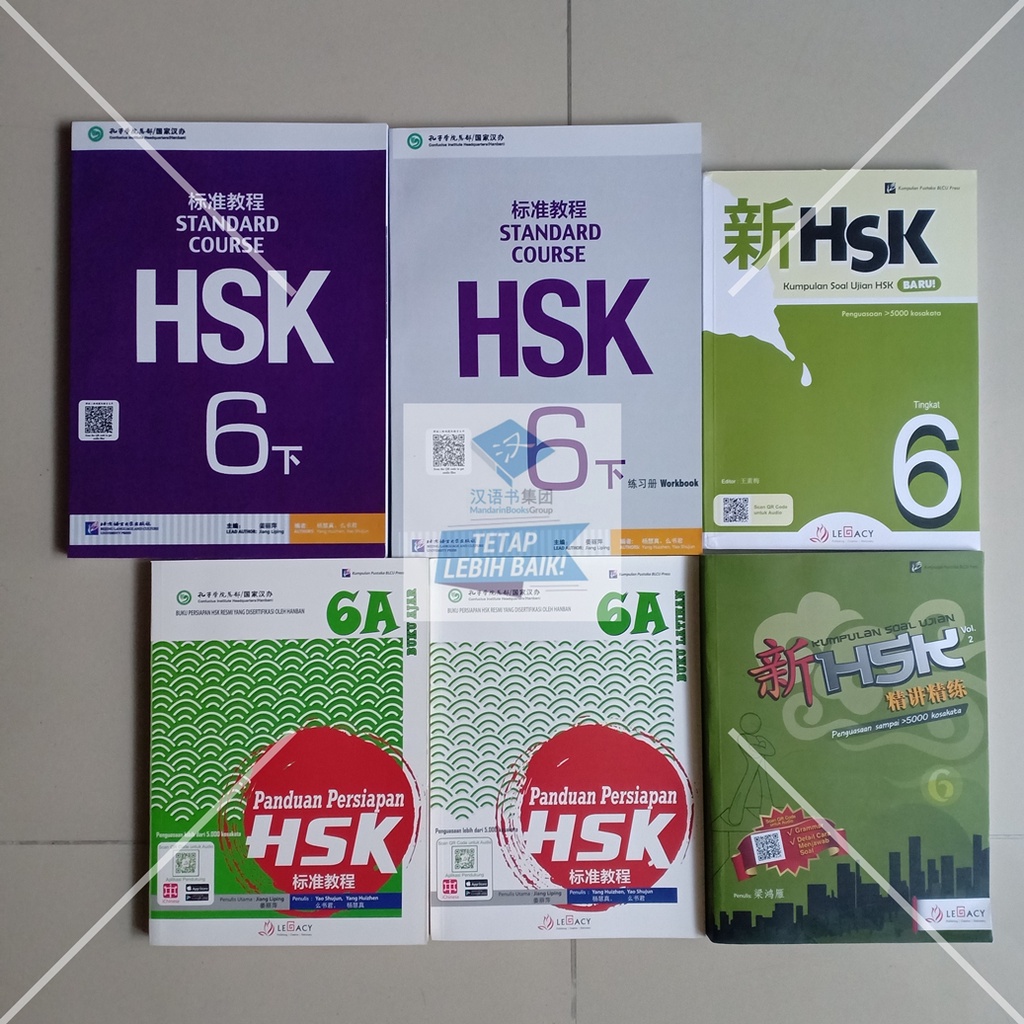 Jual Paket Buku HSK 6 Panduan Persiapan & Soal Ujian (6 Jilid + QR Code ...