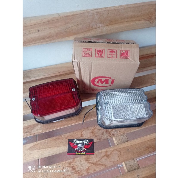 Jual Stopan belakang assy GL 100 CMI clear dan merah | Shopee Indonesia
