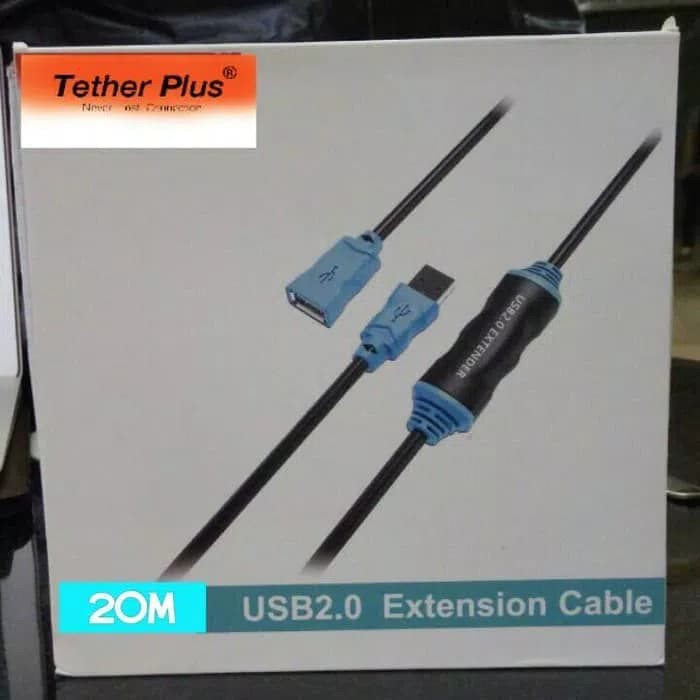 Jual TetherPlus USB 2 0 active extender 20 Meter Murah | Shopee Indonesia
