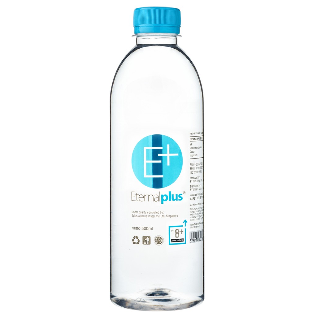 Air Mineral Eternal Plus (EPlus) Alkaline PH 8 water 500 Ml