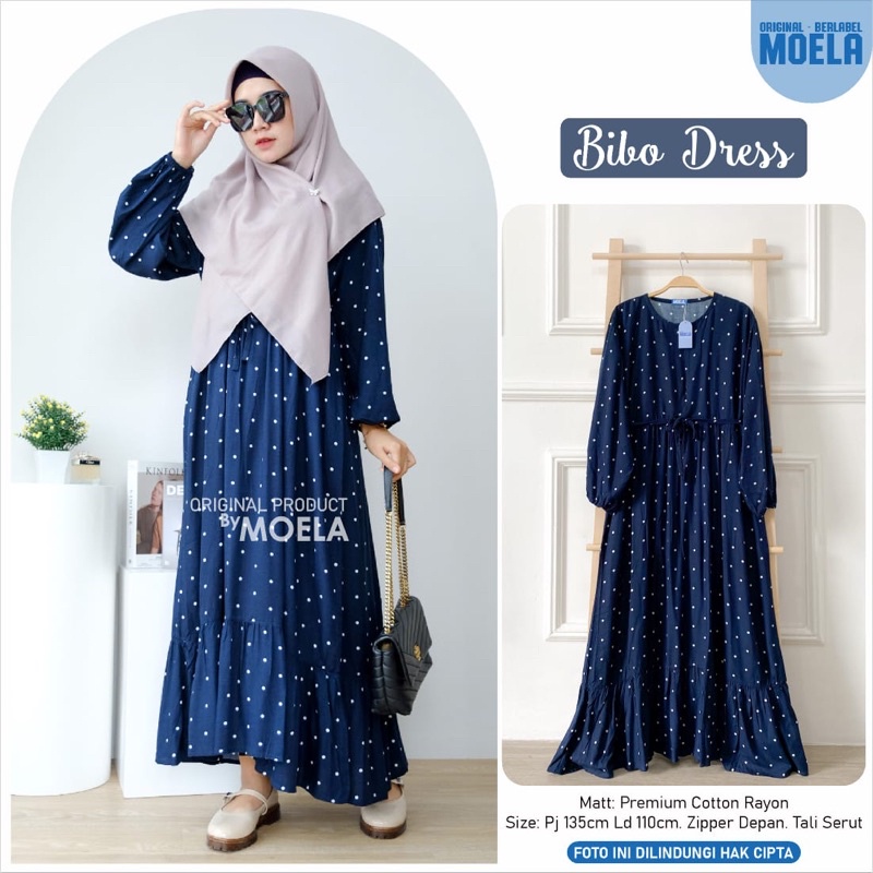 Jual Bibo Dress Gamis Ld 110 By Original Moela Berlabel | Shopee Indonesia