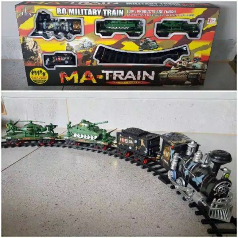Jual MAINAN BO MILITARY TRAIN / MAINAN KERETA API BATERAI DAN BERSUARA ...