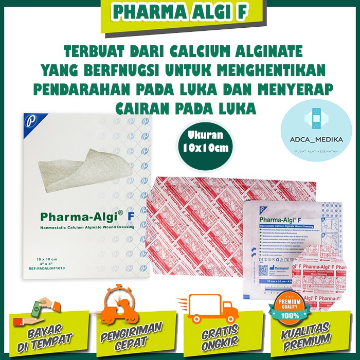 Jual PHARMA ALGI F 10CM X 10CM 100 CALCIUM ALGINATE DRESSING