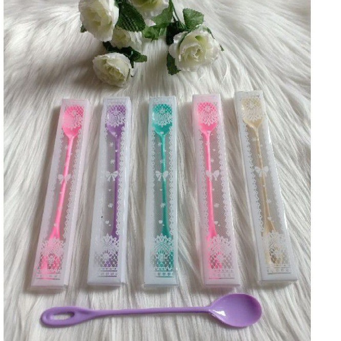 Jual ( isi 50pcs ) SENDOK JUS MIKA MOTIF | Shopee Indonesia