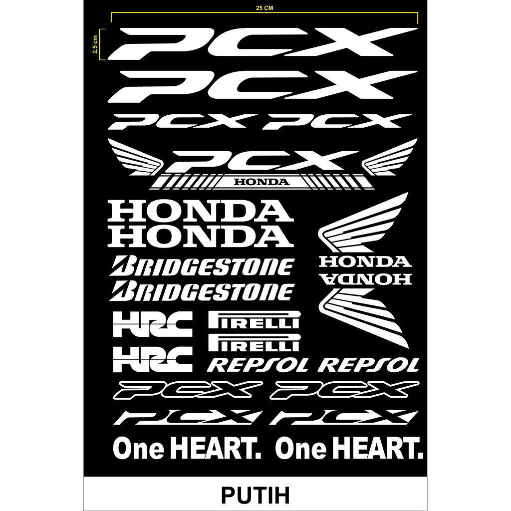 Jual Stiker Motor Cutting Sticker Skotlite Body Motor Honda Pcx