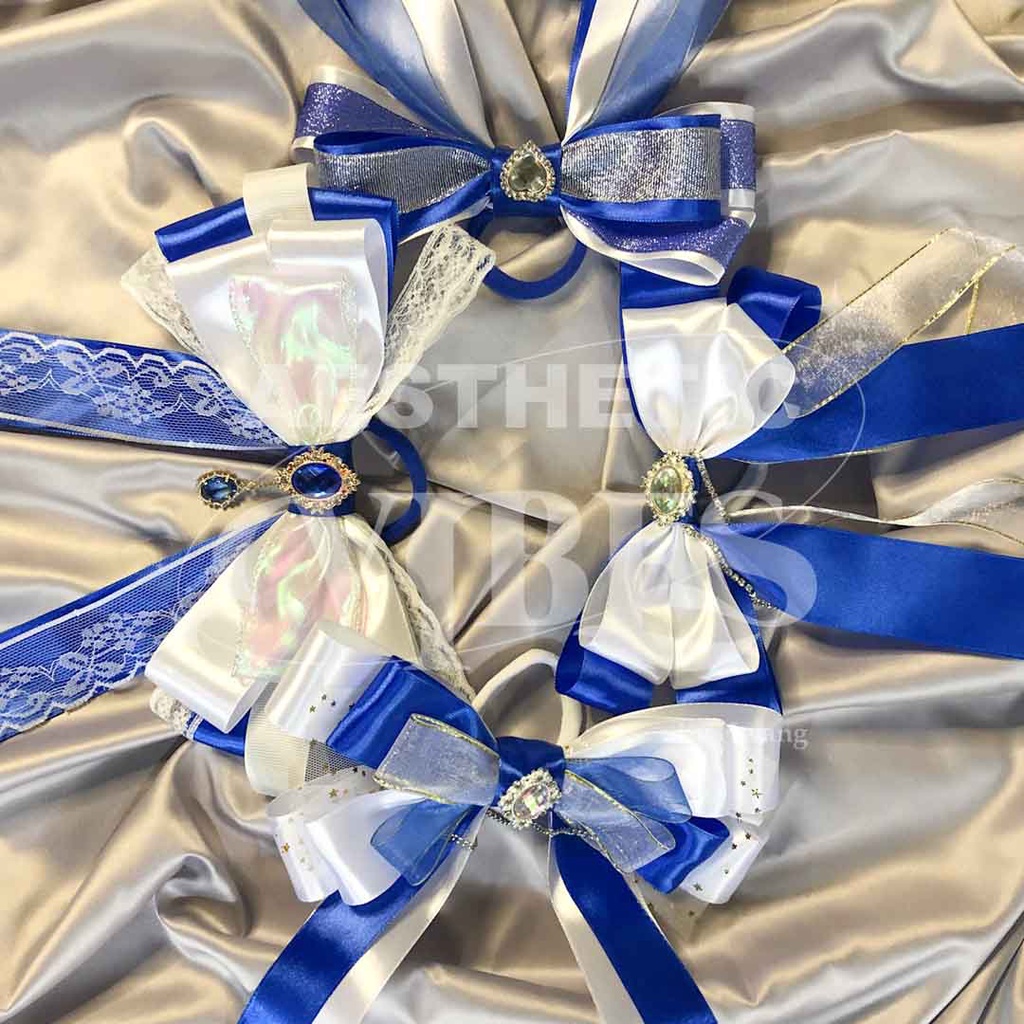 Jual [NO BOX] Sapphire and White Aesthetic Ribbon Lightstick Super ...