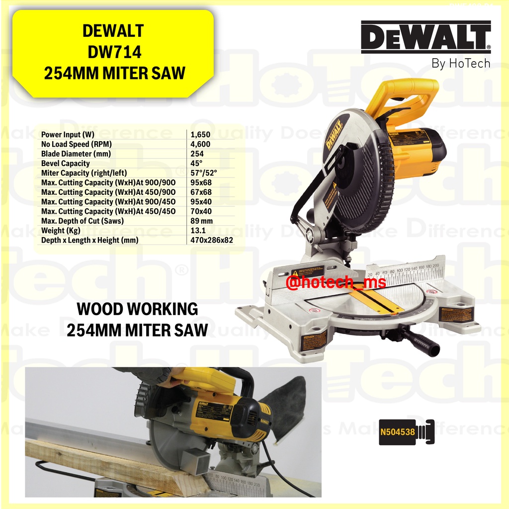 Jual DEWALT | DW714 | 254MM MITER SAW | GERGAJI LISTRIK | Shopee Indonesia