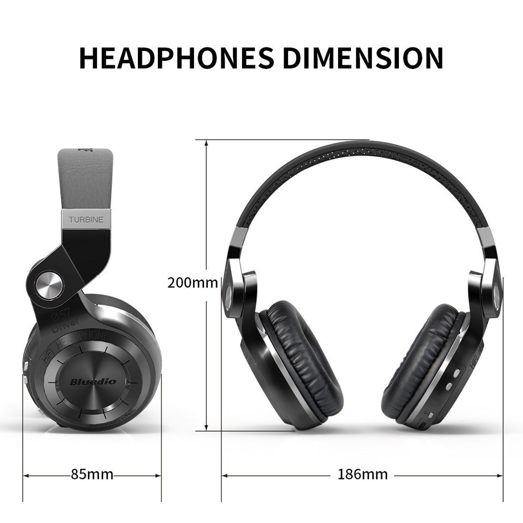 Jual Bluedio T2+ Turbine Hurricane Wireless Bluetooth Headphone ...