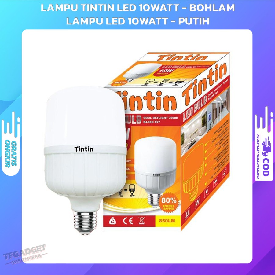 Jual Lampu Tintin Led 10watt Bohlam Lampu Led 10watt Shopee Indonesia