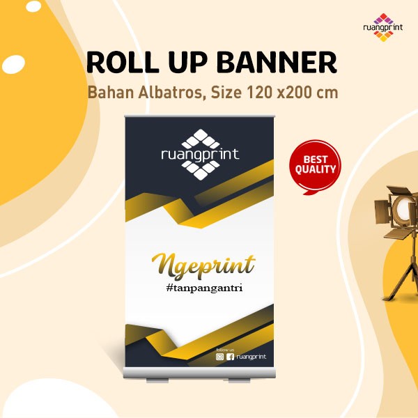 Jual Roll Up Banner 120 x 200 Albatros / Cetak Roll Up Banner (proses 1 ...