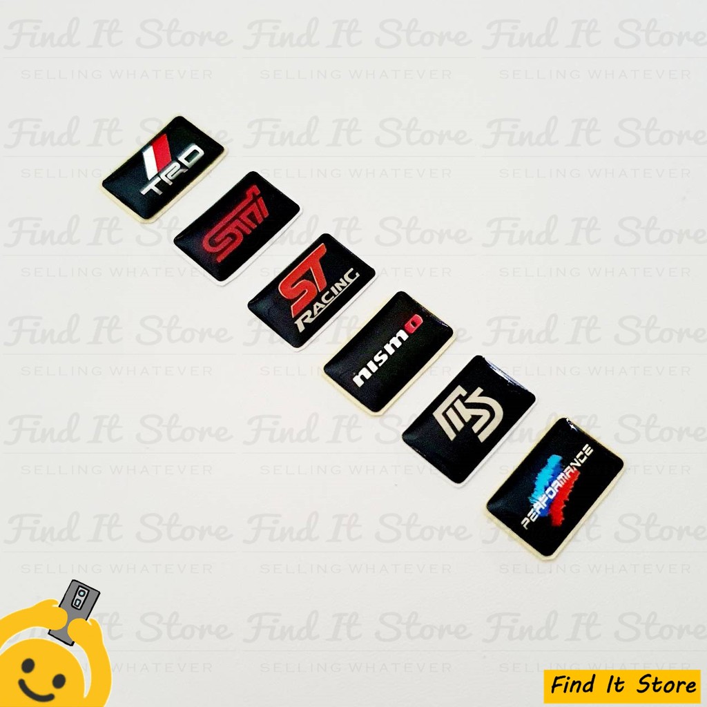Jual Gel Emblem Sticker TRD STI Nismo Mazda Speed Toyota Subaru Ford ...
