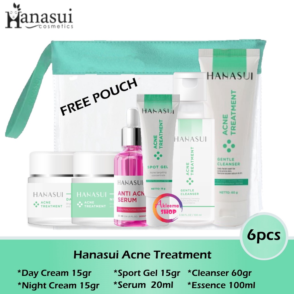 Jual Paket Hanasui Acne Treatment 6pcs (Day Cream 15gr+night Cream 15gr