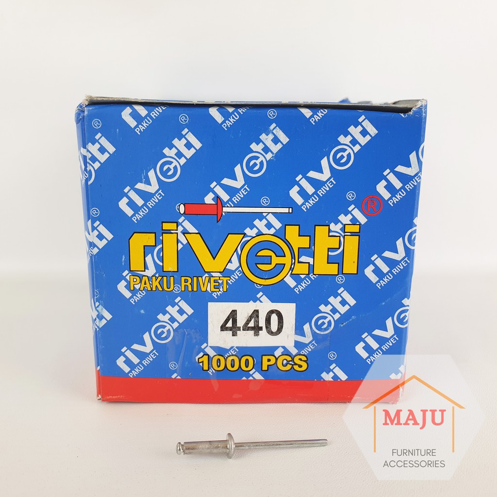 Jual Paku Rivet RIVETTI 423 429 435 440 450 529 540 550 (Paku Keling ...
