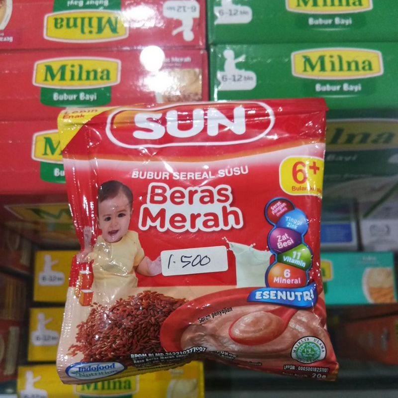 Jual Sun Bubur Sereal Susu 6 Sachet Beras Merah Pisang Susu Ayam