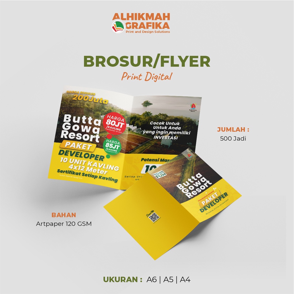 Jual Brosur Flyer Leaflet Bahan Art Paper Gsm Uk A A A Harga Rim Brosur Murah