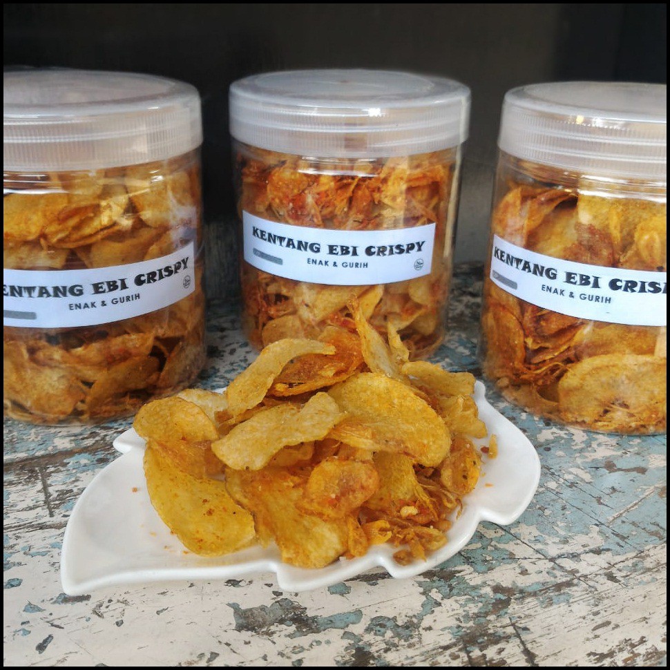 Jual Keripik Kentang Ebi Bawang Crispy Homemade Shopee Indonesia