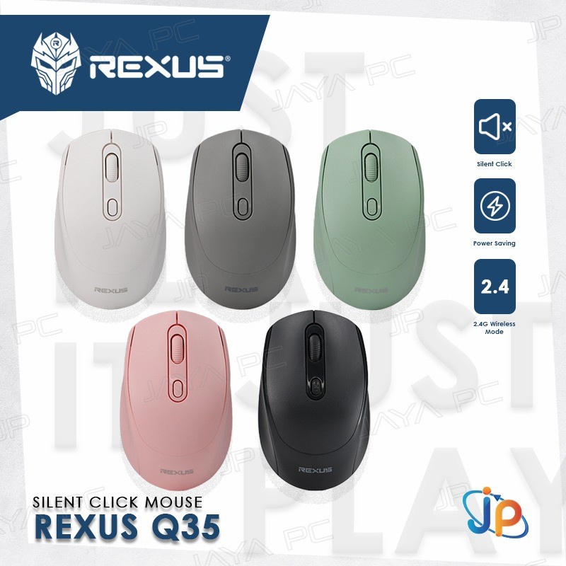 Jual Mouse Rexus Q35 Office Wireless - Silent Click Mouse Nano USB ...