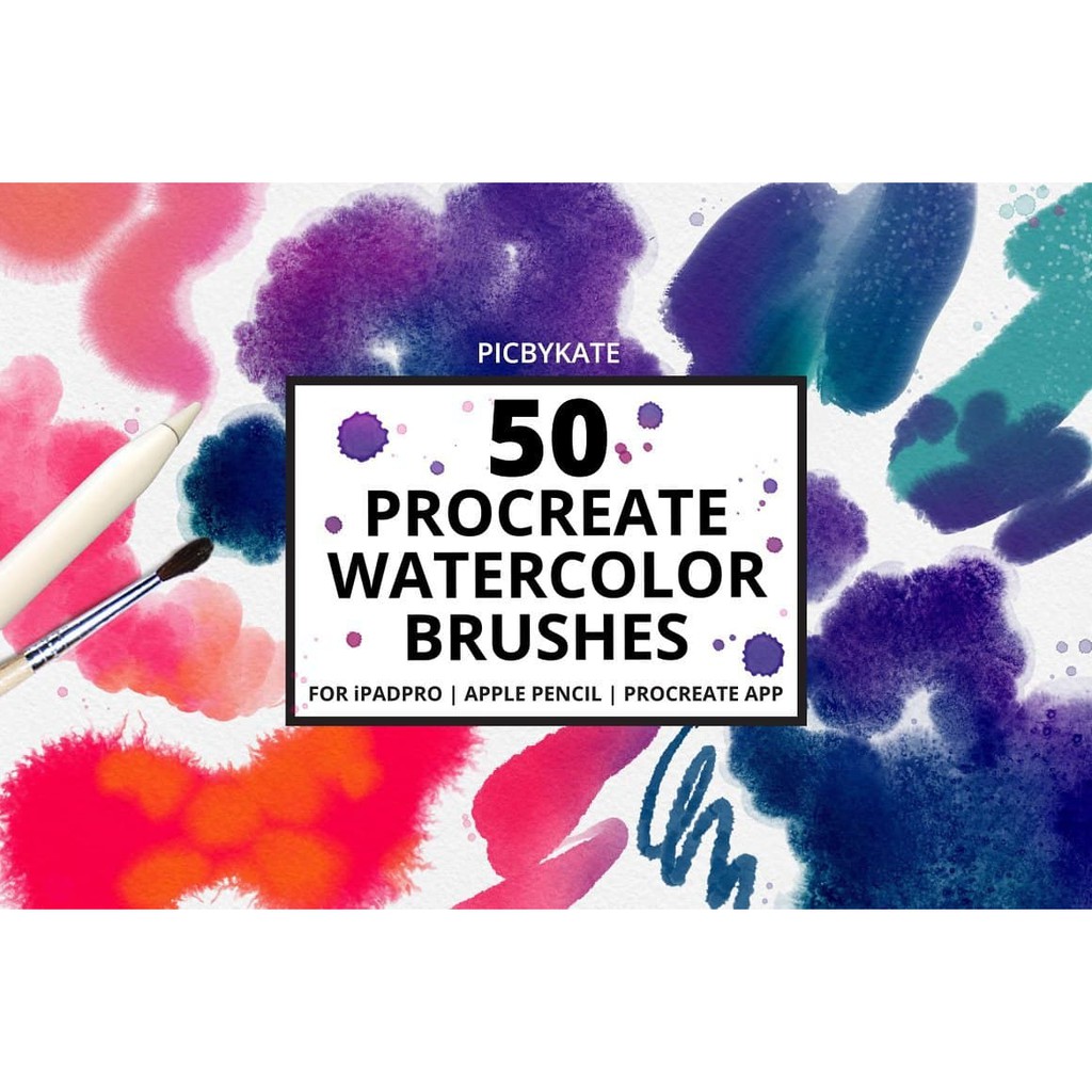 Jual Procreate Brush - 50 Procreate Watercolor Brushes | Shopee Indonesia