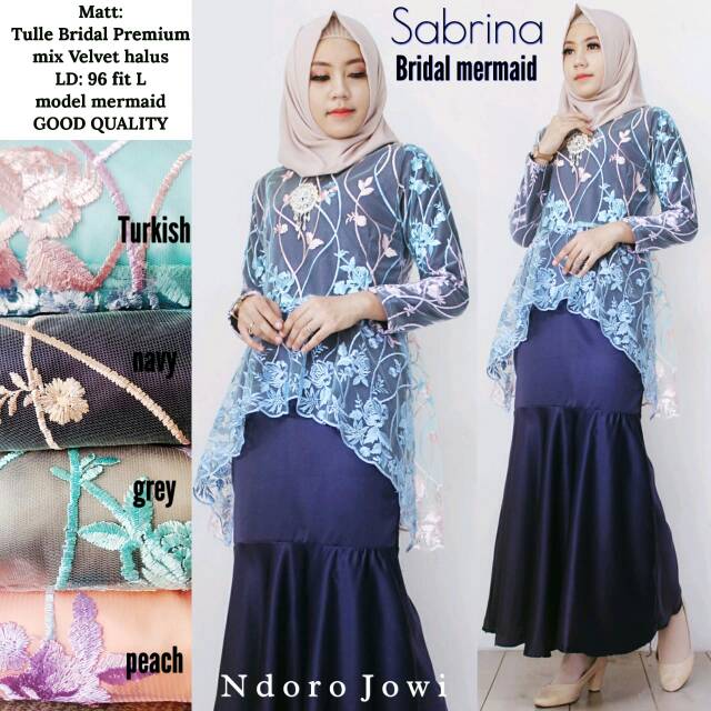 Jual Baju Sabrina Bridal mermaid / baju gamis muslim (geser gambar