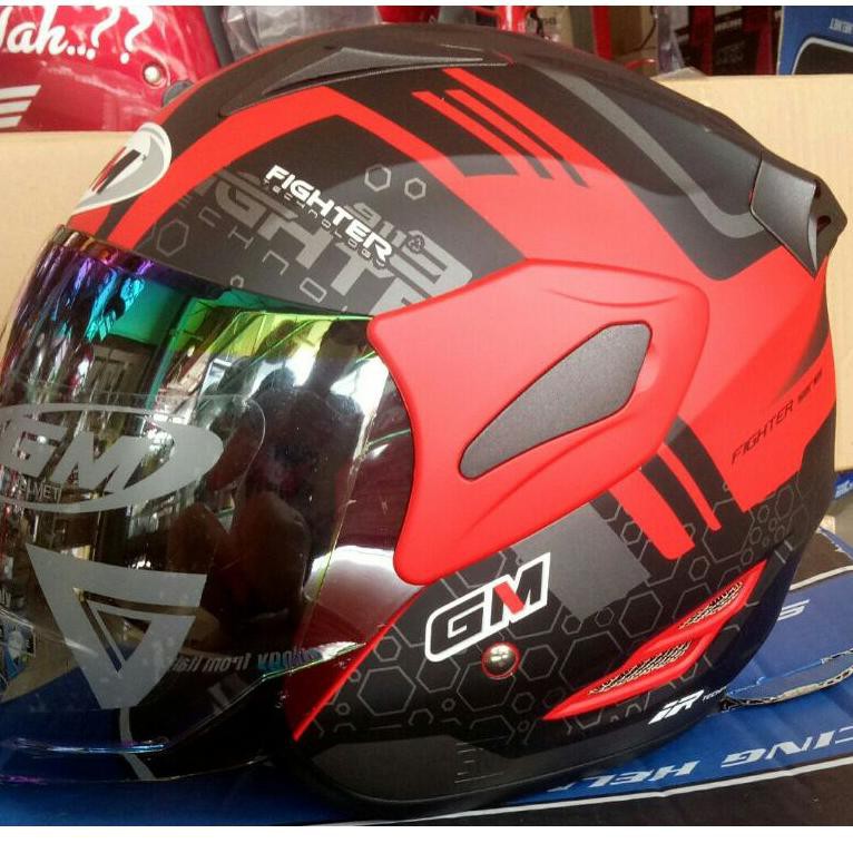 Jual Helm Gm Fighter Seri Gv Warna Baru Free Ongkir Dari Shopee Kode