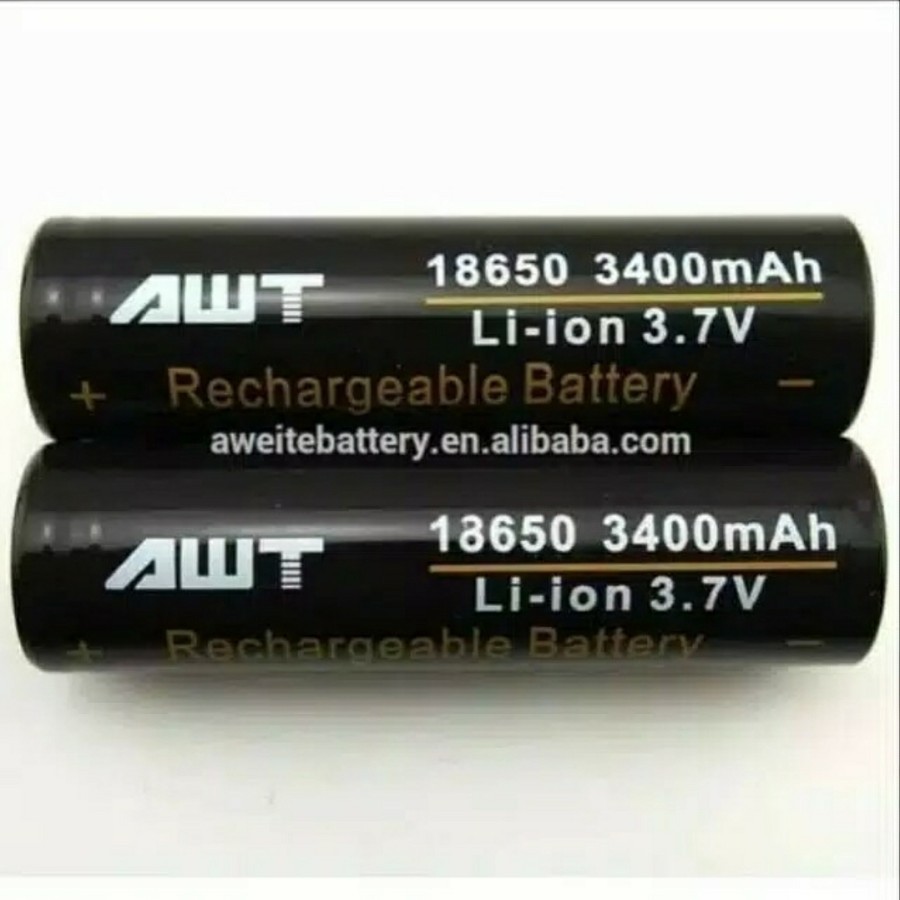 Jual BATERAI AWT HITAM 18650 RECHARGEABLE - BATER AWT RECHARGEABLE ...