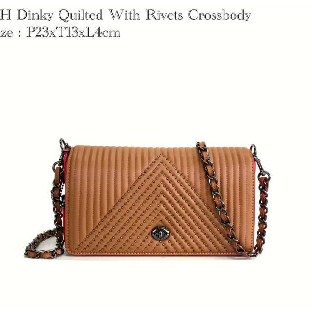 Jual COACH Dinky Quilted With Rivets Crossbody Shopee Indonesia