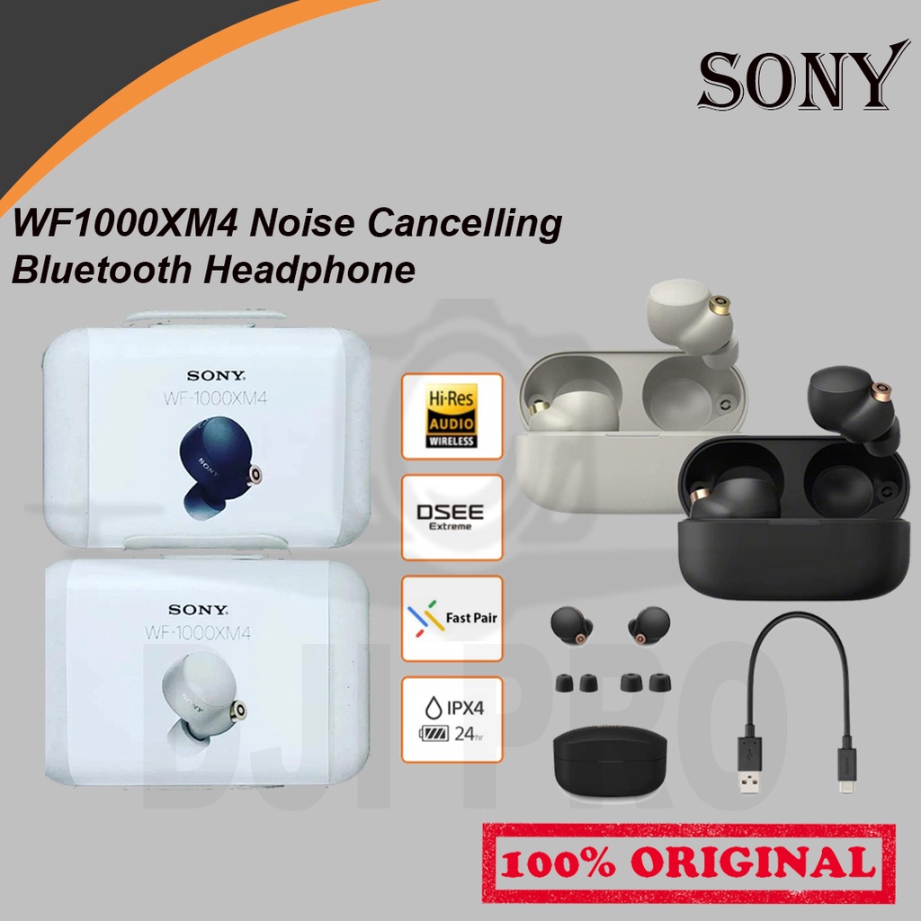 Jual Sony WF 1000XM4 Wireless Noise Cancelling Headphones ORIGINAL WF1000XM4 WF 1000 Shopee Indonesia