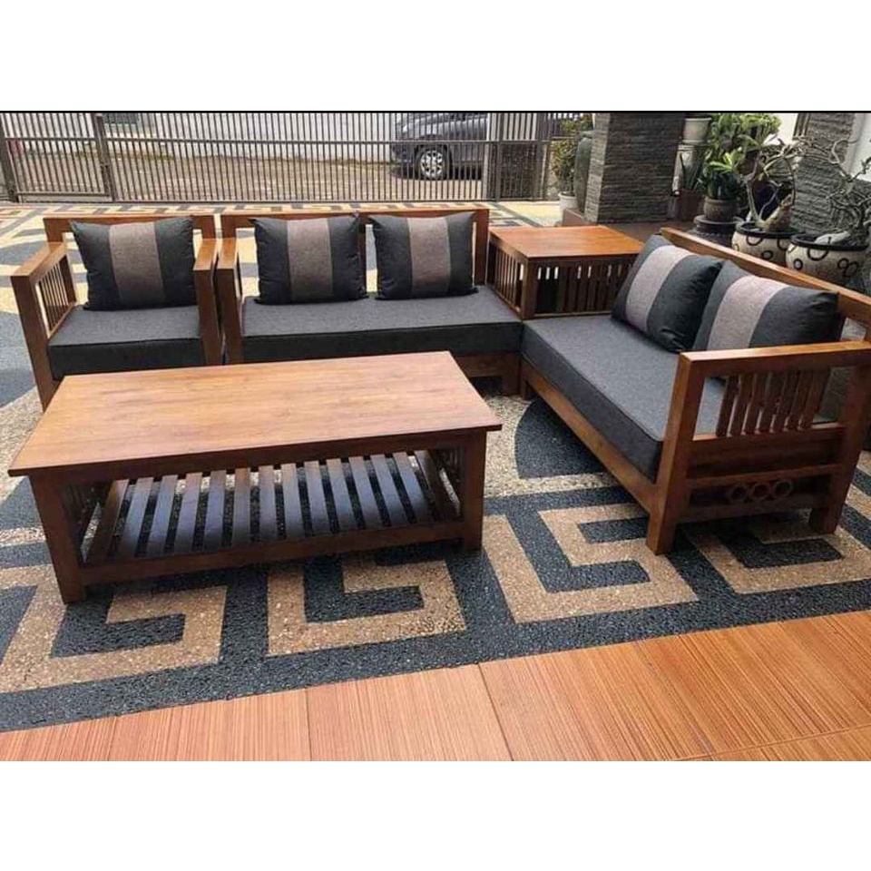 Jual Kursi Tamu Pojok Sudut Kayu Jati Minimalis Modern berkualitass