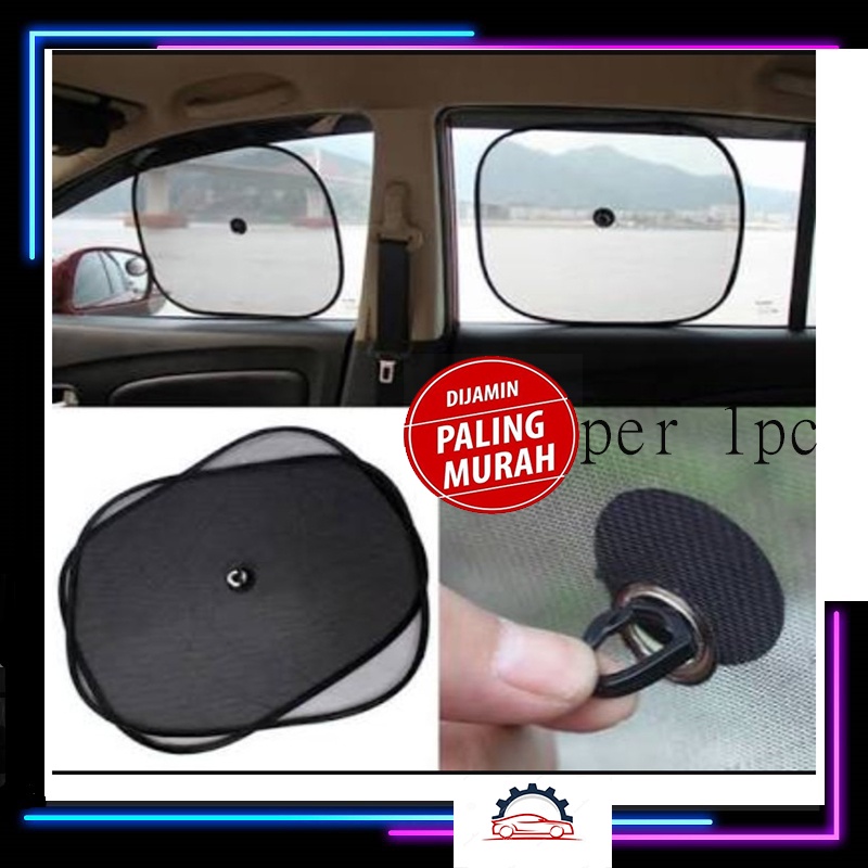 Jual Sun Shield Nilon Pelindung Anti Panas Kaca Mobil Sun Shade Pc