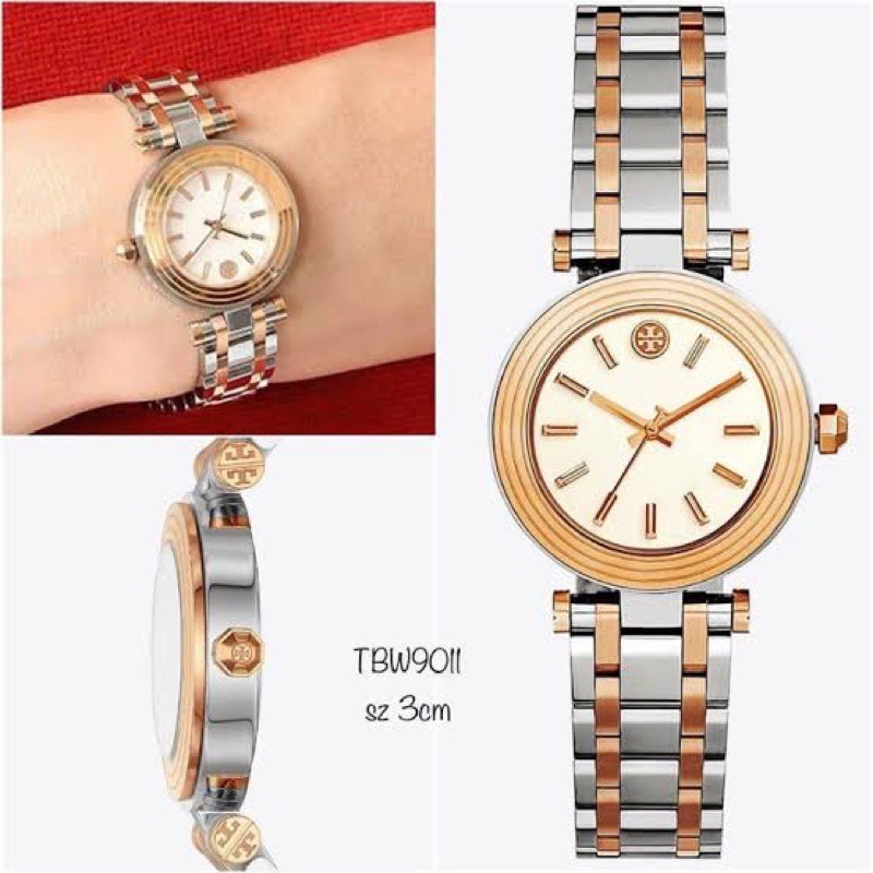 Jam Tangan Tory Burch TB TBW9011 Gold Stainless Steel New Original