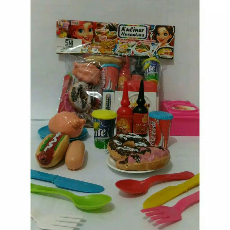 Jual MAINAN KULINER NUSANTARA JUNK FOOD / MASAK MASAKAN DONUT / MAINAN ...