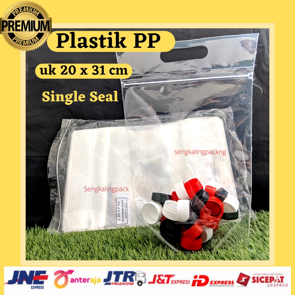 Jual Pcs Stp Standing Pouch Plastik Transparan Posporasi X Single Seal Ziplock Klip